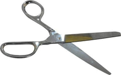 Heritage Cutlery - 4-1/4" LOC, 9" OAL Chrome Plated Standard Shears - Right Hand, Metal Straight Handle, For General Purpose Use - All Tool & Supply