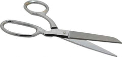 Heritage Cutlery - 3" LOC, 7" OAL Chrome Plated Standard Shears - Right Hand, Metal Bent Handle, For General Purpose Use - All Tool & Supply