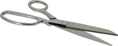 Heritage Cutlery - 4" LOC, 9" OAL Chrome Plated Standard Shears - Right Hand, Metal Bent Handle, For General Purpose Use - All Tool & Supply