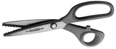 Heritage Cutlery - 2-7/8" LOC, 8-1/4" OAL Stainless Steel Standard Shears - Right Hand, Metal Bent Handle, For Pinking - All Tool & Supply