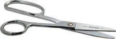 Heritage Cutlery - 3" LOC, 8-1/4" OAL Chrome Plated High Leverage Shears - Right Hand, Metal Straight Handle, For General Purpose Use - All Tool & Supply