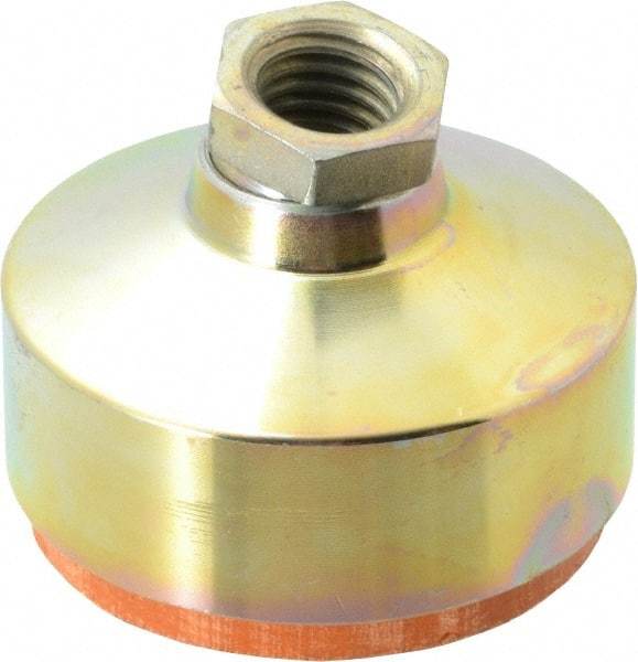 Gibraltar - 4400 Lb Capacity, 5/8-11 Thread, 1-7/8" OAL, Zinc Stud, Tapped Socket Mount Leveling Pad - 2-1/2" Base Diam, Zinc Pad, 7/8" Hex - All Tool & Supply