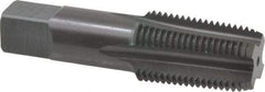 Union Butterfield - 1/2-14 NPT Thread, 4 Flute Standard Pipe Tap - 3-1/8" OAL, 1-3/8" Thread Length, 11/16" Shank Diam, Nitride Finish, High Speed Steel - Exact Industrial Supply