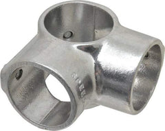 Hollaender - 1-1/2" Pipe, Side Outlet Tee-E, Aluminum Alloy Tee Pipe Rail Fitting - Bright Finish - All Tool & Supply