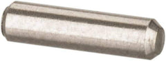 Value Collection - 1/16" Diam x 1/4" Pin Length 316 Stainless Steel Standard Dowel Pin - Bright Finish, 2 Beveled End - All Tool & Supply