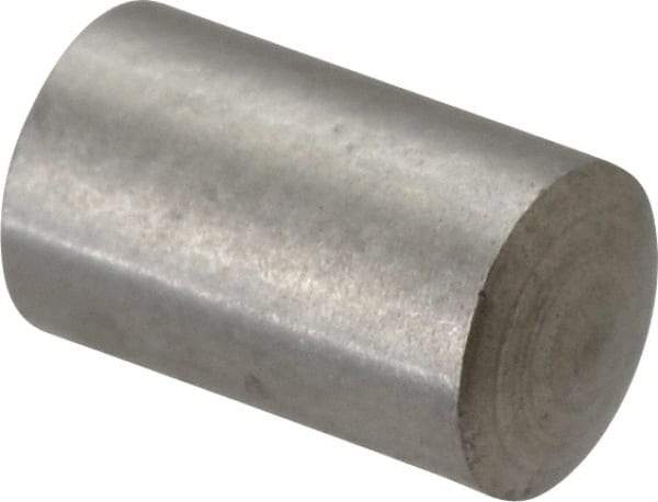 Value Collection - 4mm Diam x 6mm Pin Length 316 Stainless Steel Standard Dowel Pin - Bright Finish, 1 Rounded End - All Tool & Supply