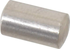 Value Collection - 5mm Diam x 8mm Pin Length 316 Stainless Steel Standard Dowel Pin - Bright Finish, 1 Rounded End - All Tool & Supply