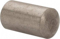 Value Collection - 6mm Diam x 10mm Pin Length 316 Stainless Steel Standard Dowel Pin - Bright Finish, 1 Rounded End - All Tool & Supply