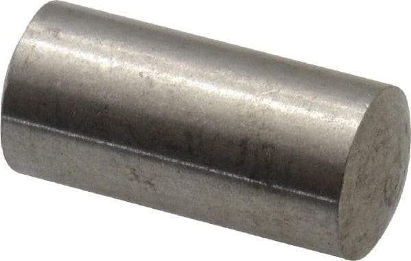 Value Collection - 6mm Diam x 12mm Pin Length 316 Stainless Steel Standard Dowel Pin - Bright Finish, 1 Rounded End - All Tool & Supply