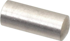 Value Collection - 6mm Diam x 14mm Pin Length 316 Stainless Steel Standard Dowel Pin - Bright Finish, 1 Rounded End - All Tool & Supply