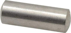 Value Collection - 6mm Diam x 16mm Pin Length 316 Stainless Steel Standard Dowel Pin - Bright Finish, 1 Rounded End - All Tool & Supply