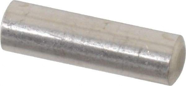 Value Collection - 6mm Diam x 20mm Pin Length 316 Stainless Steel Standard Dowel Pin - Bright Finish, 1 Rounded End - All Tool & Supply