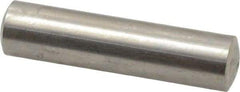 Value Collection - 8mm Diam x 32mm Pin Length 316 Stainless Steel Standard Dowel Pin - Bright Finish, 1 Rounded End - All Tool & Supply