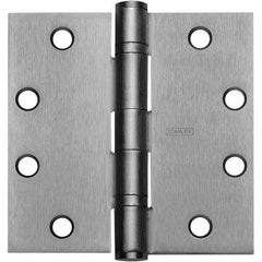 Stanley - 4" Long x 4-1/2" Wide Grade 1 Brass Full Mortise Ball Bearing Commercial Hinge - All Tool & Supply