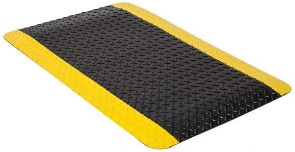 PRO-SAFE - 9' Long x 2' Wide, Dry Environment, Anti-Fatigue Matting - Black & Yellow, Vinyl with Vinyl Sponge Base, Beveled on 4 Sides - All Tool & Supply