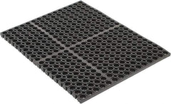 PRO-SAFE - 2' Long, Dry/Wet Environment, Anti-Fatigue Matting - Black, SBR Rubber with Rubber Base - All Tool & Supply