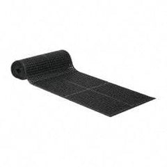 PRO-SAFE - 20' Long x 3' Wide, Dry/Wet Environment, Anti-Fatigue Matting - Black, Natural Rubber with Rubber Base - All Tool & Supply