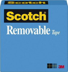 3M - 3/4" x 72 Yd Translucent Rubber Adhesive Transparent Tape - PVC Film Backing, 2.3 mil Thick - All Tool & Supply