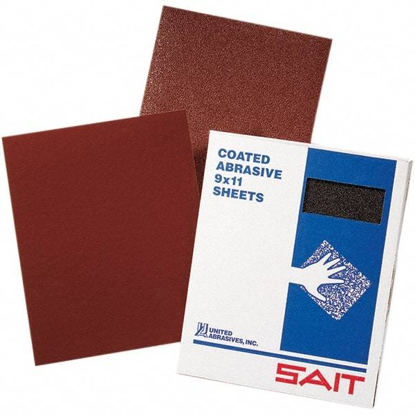 Sait - 800 Grit, Aluminum Oxide Sanding Sheet - 11" Long x 9" Wide, Super Fine Grade, C Weighted Paper Backing - All Tool & Supply