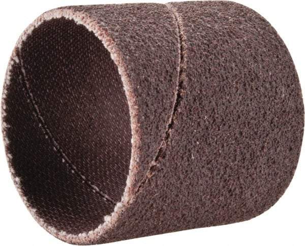 Merit Abrasives - 80 Grit Aluminum Oxide Coated Spiral Band - 1" Diam x 1" Wide, Medium Grade - All Tool & Supply