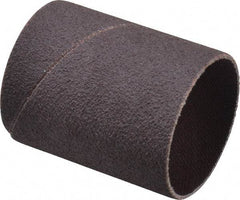 Merit Abrasives - 80 Grit Aluminum Oxide Coated Spiral Band - 1-1/2" Diam x 2" Wide, Medium Grade - All Tool & Supply