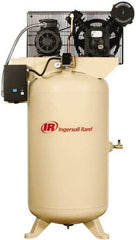 Ingersoll-Rand - 5 hp, 80 Gal Stationary Electric Vertical Air Compressor - Three Phase, 175 Max psi, 14 CFM, 460 Volt - All Tool & Supply