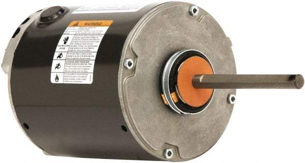 US Motors - 1/2 Max hp, 1,075 Max RPM, Permanent Split Cap Electric AC DC Motor - 208-230 V Input, Single Phase, 48Y Frame, 1/2" Shaft Diam, Belly Band Mount, TEAO Enclosure - All Tool & Supply