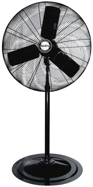 Air King - 30" Blade, 1/4 hp, 7,400 Max CFM, Single Phase Non-Oscillating Pedestal Fan - 2.04 Amps, 120 Volts, 3 Speed - All Tool & Supply