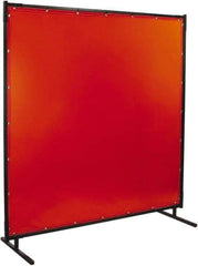 Steiner - 8 Ft. Wide x 6 Ft. High x 1 Inch Thick, Vinyl Portable Welding Screen Kit - Orange - All Tool & Supply