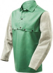 Steiner - Size XL, Flame Resistant, Cape Sleeves & Bib - Leather Sleeves/Cotton Body, 9 oz, Green - All Tool & Supply