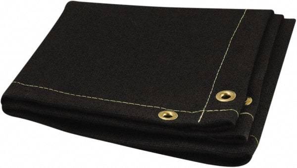 Steiner - 10' High x 8' Wide Coated Fiberglass Welding Blanket - Black, Grommet - All Tool & Supply