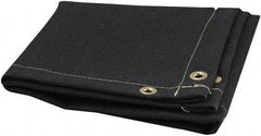 Steiner - 6' High x 6' Wide Coated Fiberglass Welding Blanket - Black, Grommet - All Tool & Supply