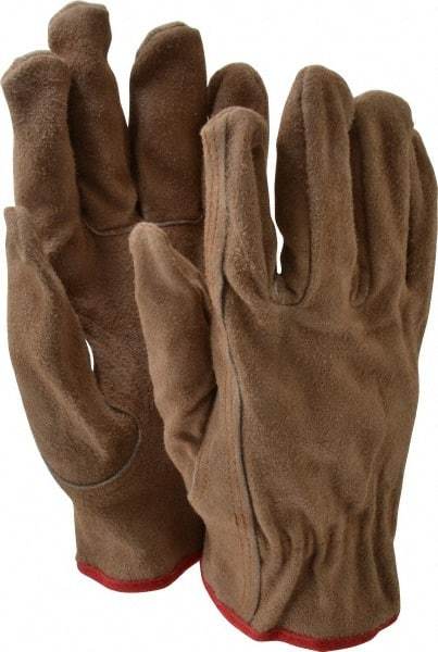 MCR Safety - Size S Split Cowhide Work Gloves - For Work & Driver, Uncoated, Slip-On Cuff, Brown, Paired - All Tool & Supply