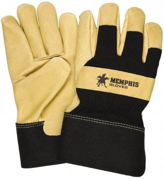 MCR Safety - Size S Grain Pigskin Work Gloves - Uncoated, Safety Cuff, Tan, Paired - All Tool & Supply