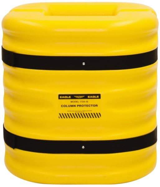 Eagle - 24" Wide x 24" Deep x 24" High, High Density Polyethylene Column Protector - Fits 8" Columns, Yellow - All Tool & Supply