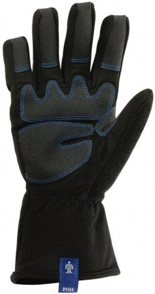 Ergodyne - Size S PVC Coated Cold Protection & Waterproof Work Gloves - Palm & Fingers Coated, Gauntlet Cuff, Black, Paired - All Tool & Supply