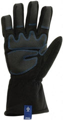 Ergodyne - Size M PVC Coated Cold Protection & Waterproof Work Gloves - Palm & Fingers Coated, Gauntlet Cuff, Black, Paired - All Tool & Supply