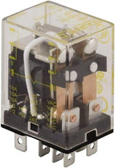 Square D - 1/2 hp at 240 Volt & 1/3 hp at 120 Volt, Electromechanical Plug-in General Purpose Relay - 10 Amp at 240 VAC, DPDT, 120 VAC at 50/60 Hz - All Tool & Supply