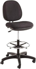 ALERA - 16-3/4 to 18" High Drafting Chair/Stool - 19" Wide x 17" Deep, 100% Acrylic Seat, Black - All Tool & Supply