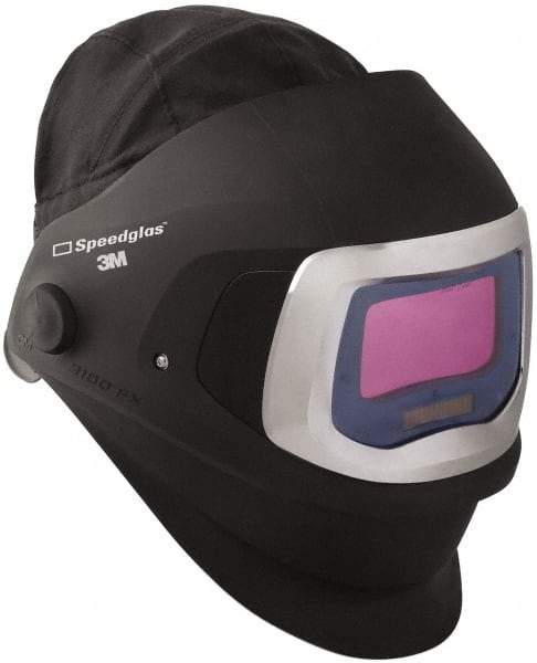 3M - 4-1/4" Window Width x 2-3/32" Window Height, 5, 8 to 13 Shade Auto-Darkening Lens, Front Lift Welding Helmet - Black/Gray PPA Clear/Green Lens - All Tool & Supply