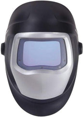 3M - 4-1/4" Window Width x 2-3/4" Window Height, 5, 8 to 13 Shade Auto-Darkening Lens, Fixed Front Welding Helmet - Black/Gray PPA Green Lens - All Tool & Supply