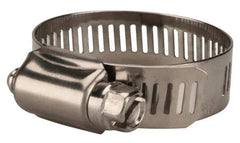 Value Collection - SAE Size 20, 3/4 to 1-3/4" Diam, Stainless Steel Worm Drive Clamp - 1/2" Wide, Material Grade 201 - All Tool & Supply