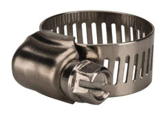 Value Collection - SAE Size 8, 7/16 to 1" Diam, Stainless Steel Worm Drive Clamp - 1/2" Wide, Material Grade 201 - All Tool & Supply