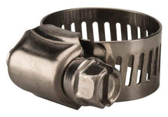 Value Collection - SAE Size 6, 3/8 to 7/8" Diam, Stainless Steel Worm Drive Clamp - 1/2" Wide, Material Grade 201 - All Tool & Supply