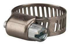 Value Collection - SAE Size 6, 5/16 to 7/8" Diam, Stainless Steel/Carbon Steel Worm Drive Clamp - 5/16" Wide, Material Grade 301 - All Tool & Supply