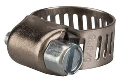 Value Collection - SAE Size 4, 1/4 to 5/8" Diam, Stainless Steel/Carbon Steel Worm Drive Clamp - 5/16" Wide, Material Grade 301 - All Tool & Supply