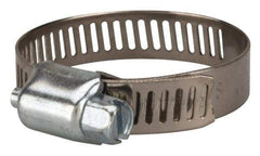 Value Collection - SAE Size 16, 1/2 to 1-1/2" Diam, Stainless Steel/Carbon Steel Worm Drive Clamp - 5/16" Wide, Material Grade 201 - All Tool & Supply