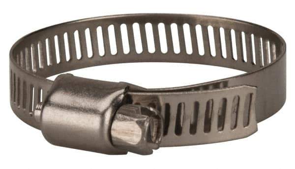 Value Collection - SAE Size 20, 3/4 to 1-3/4" Diam, Stainless Steel Worm Drive Clamp - 5/16" Wide, Material Grade 201 - All Tool & Supply