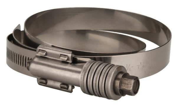 Value Collection - 6-1/4 to 7-1/8" Hose, 5/8" Wide x 0.7" Thick, Constant Torque Clamp - 6-1/4 to 7-1/8" Diam, Grade 301 & 410 Stainless Steel Screw - All Tool & Supply