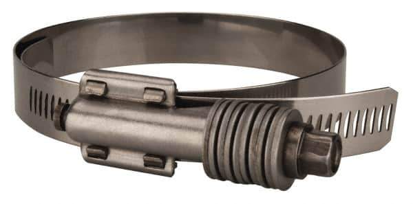 Value Collection - 3-1/4 to 4-1/8" Hose, 5/8" Wide x 0.7" Thick, Constant Torque Clamp - 3-1/4 to 4-1/8" Diam, Grade 301 & 410 Stainless Steel Screw - All Tool & Supply